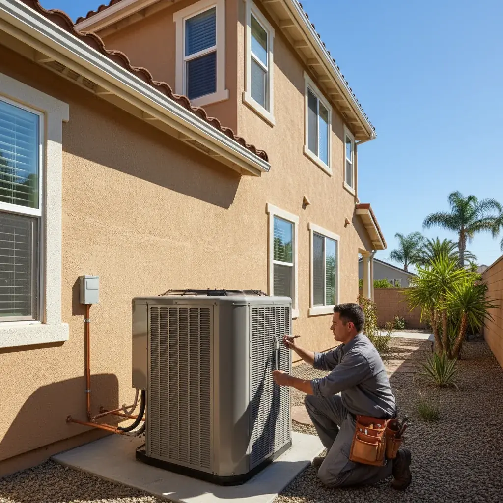 Supply register on a wall in a San Diego home, photo realistic.