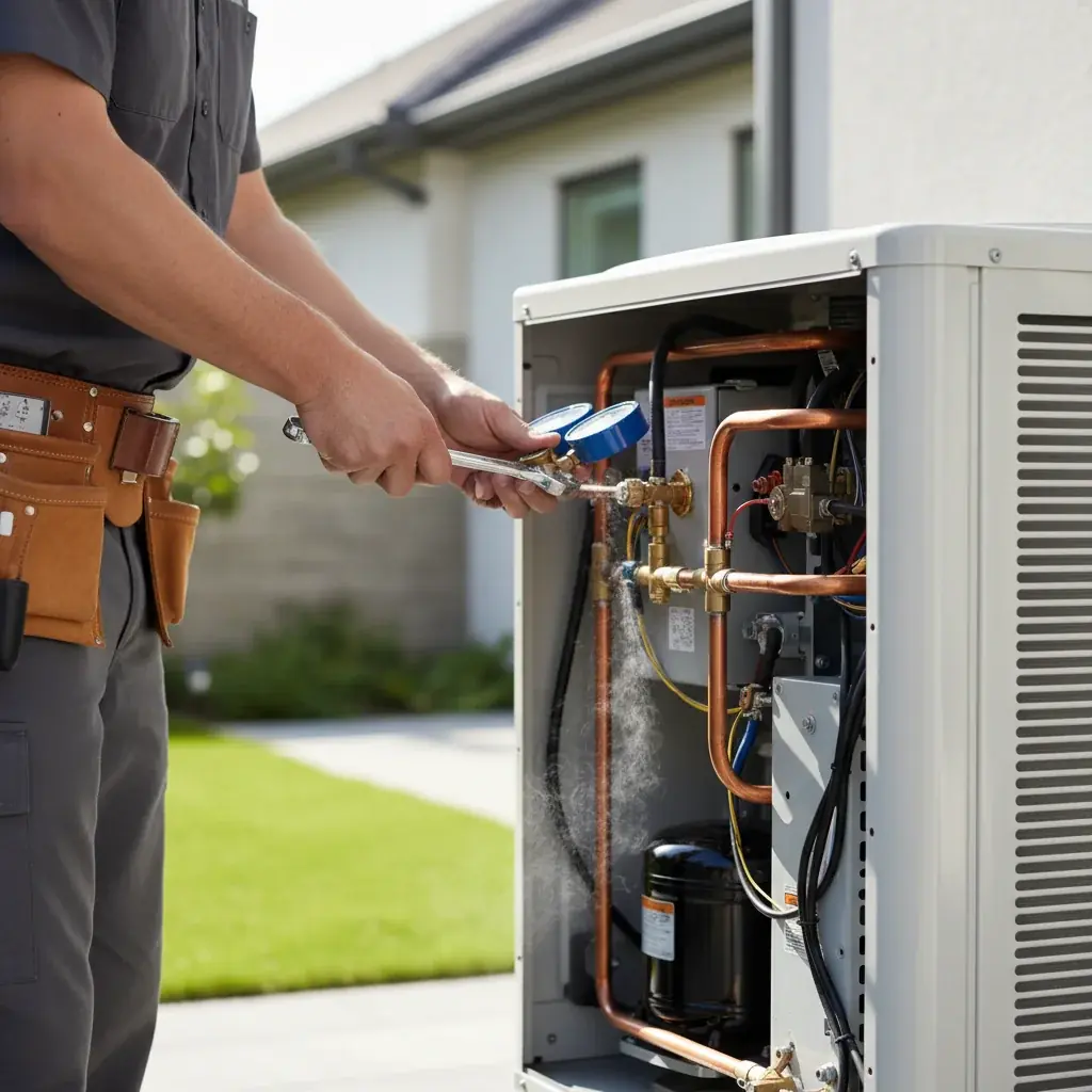Infographic comparing 2026 SDGE heat pump rebate amounts by system type and home efficiency tier