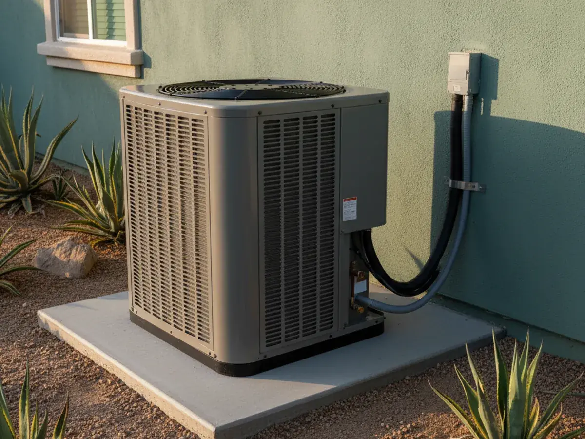 AC Installation detail work by a San Diego County HVAC technician