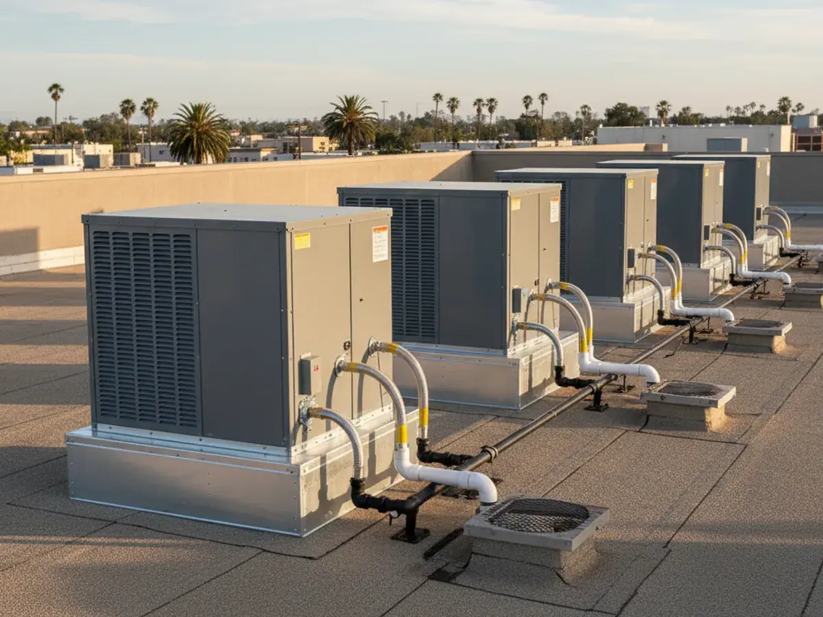 Commercial detail work by a San Diego County HVAC technician