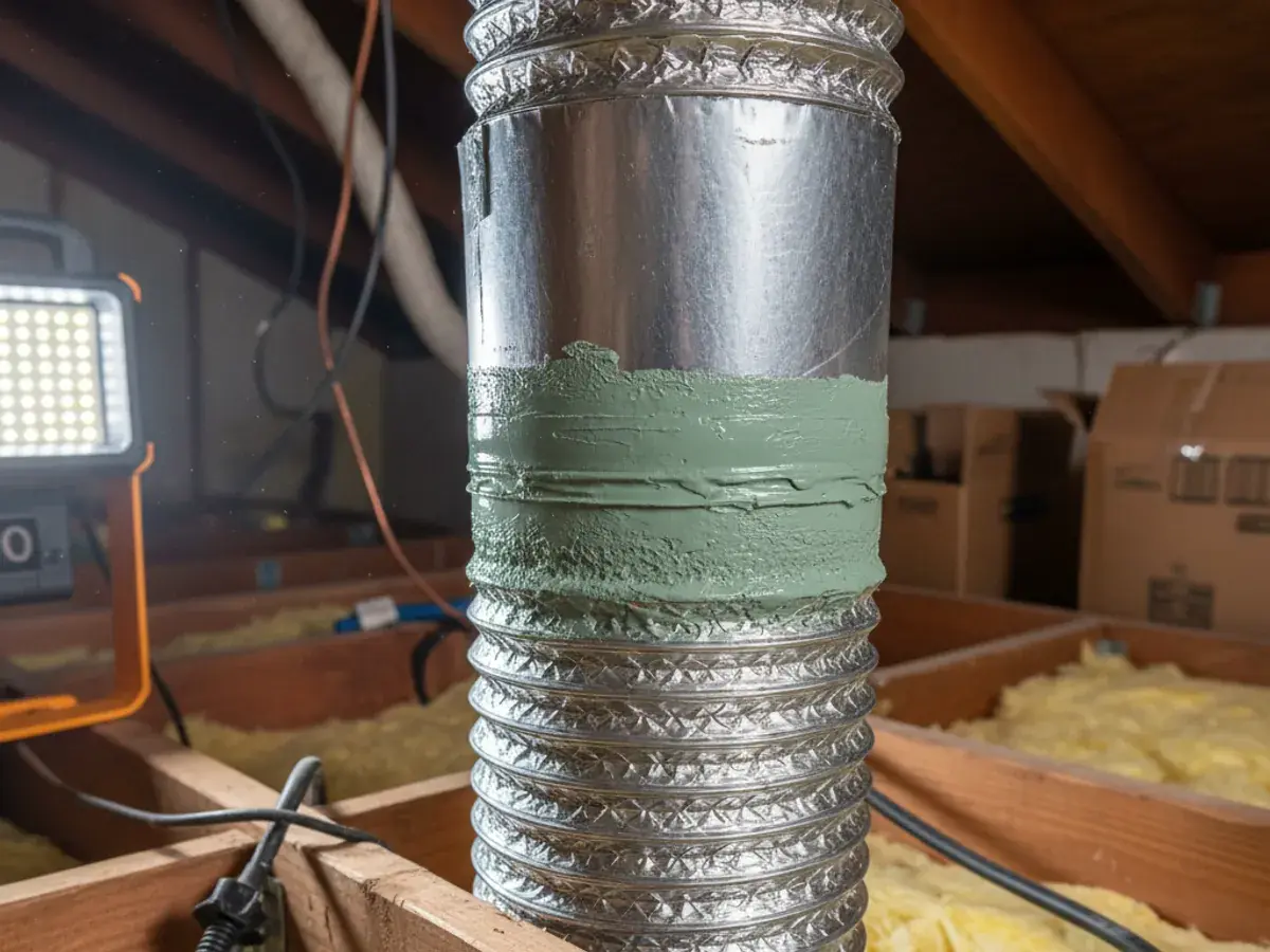 Duct Cleaning detail work by a San Diego County HVAC technician