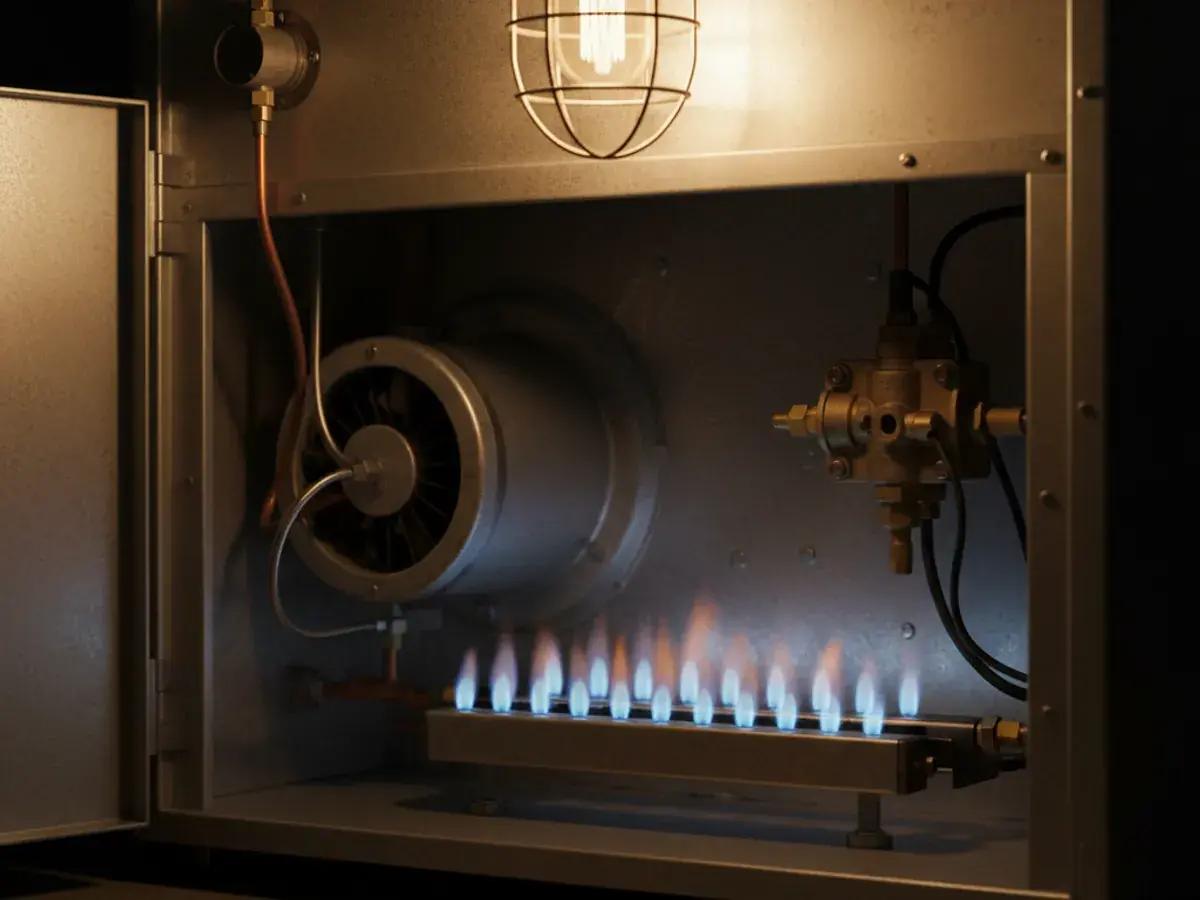 Furnace Repair detail work by a San Diego County HVAC technician