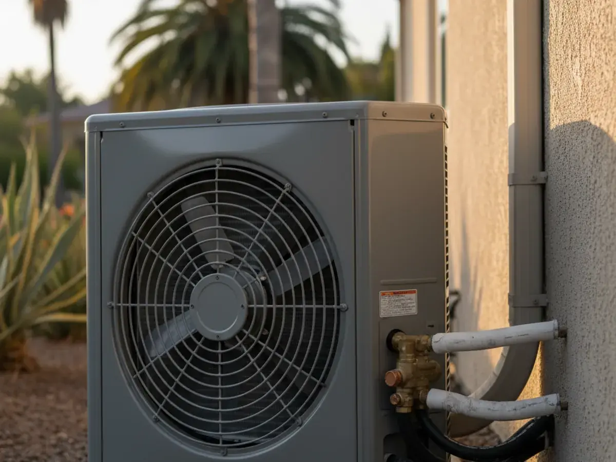 Heat Pumps detail work by a San Diego County HVAC technician