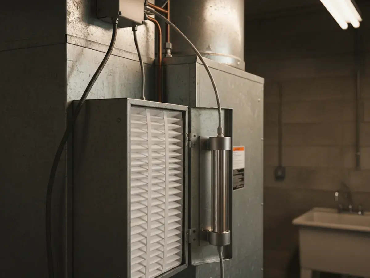 Air Quality detail work by a San Diego County HVAC technician